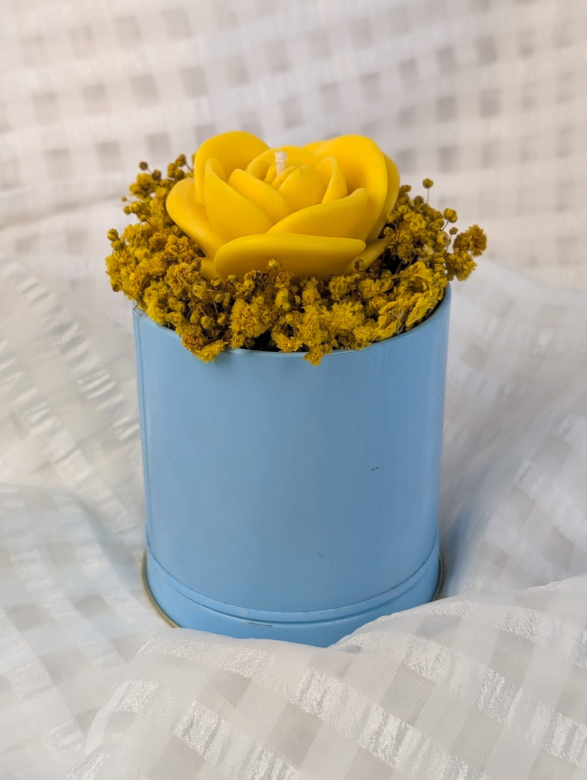 Tin Bouquet Candle - Blue - Image 5