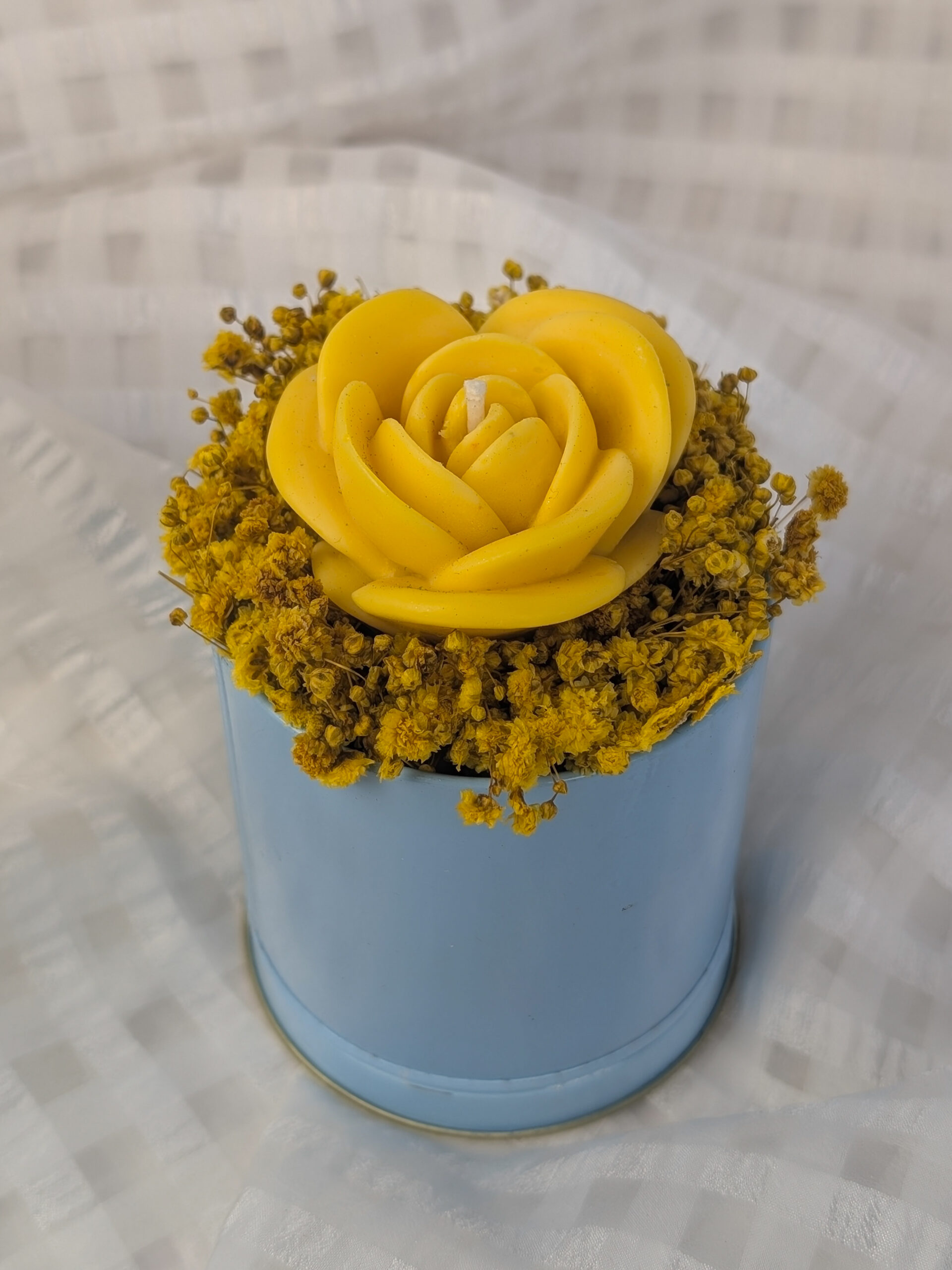Tin Bouquet Candle - Blue