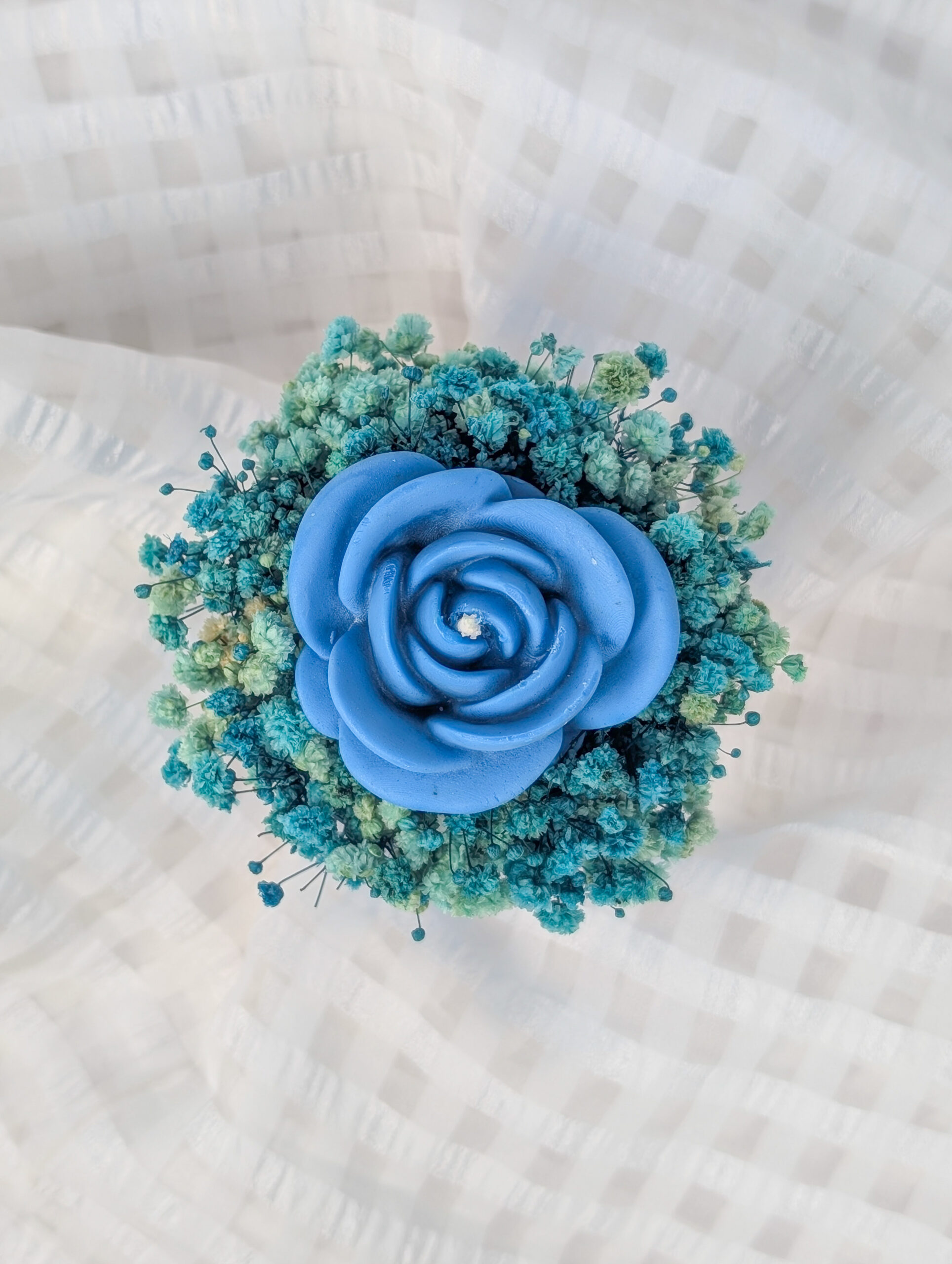Tin Bouquet Candle - Blue - Image 2