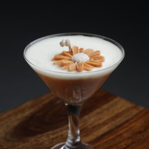 Sunset Bloom Martini Candle – Handcrafted Floral Candle in Glass