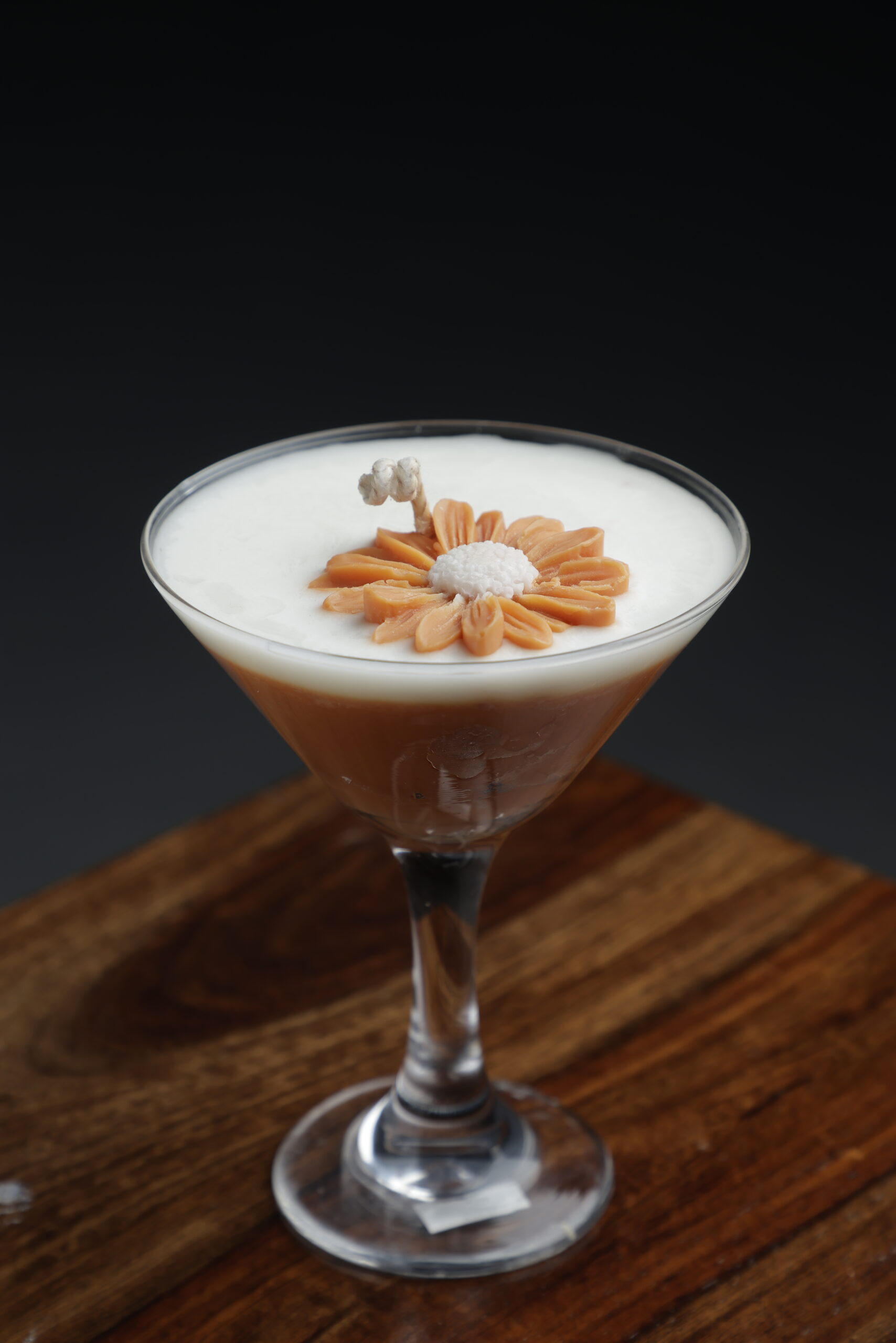 Sunset Bloom Martini Candle – Handcrafted Floral Candle in Glass