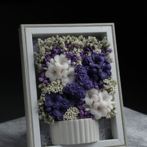 Floral Frame Candle Art – Customisable Handmade Wax Floral Frame
