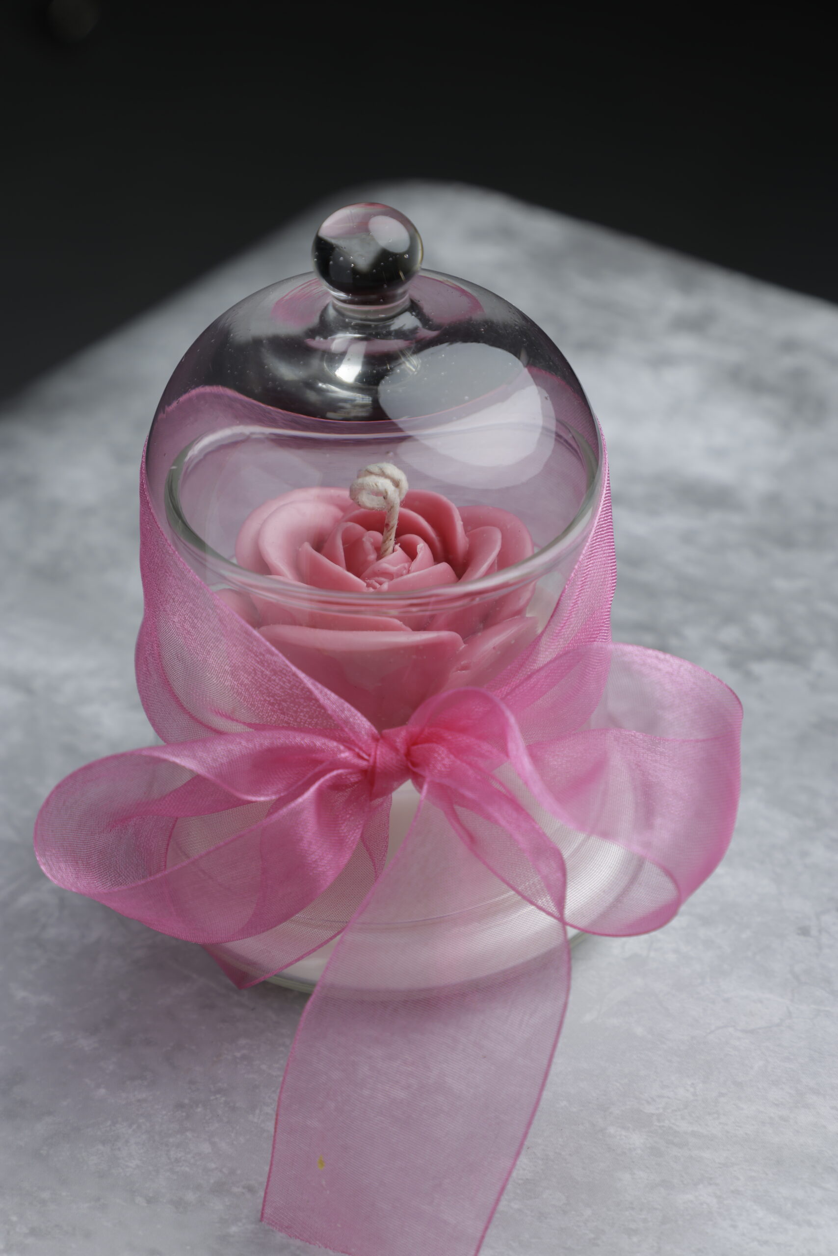 Blush Rose Cloche Candle - Image 2
