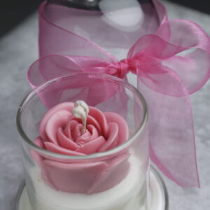 Blush Rose Cloche Candle